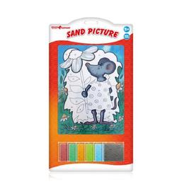 Set pictura cu nisip orange elephant, mouse