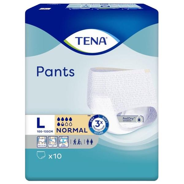 Chiloti Elastici pentru Incontinenta - Tena Pants Normal, marime L, 10 buc