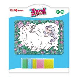 Set pictura cu nisip orange elephant, bird fairy
