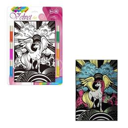 Set creatie pentru pictura pe catifea orange elephant, pegasus
