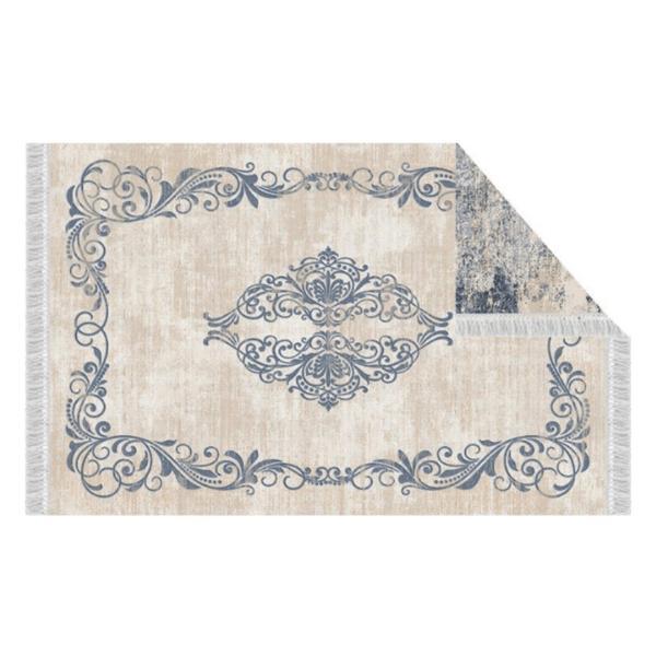 Decorer Covor textil crem albastru gazan 80x150 cm