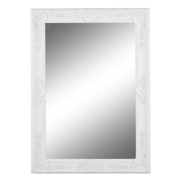 Oglinda perete rama lemn alb malkia 78x108 cm
