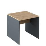 Birou din mdf laminat maro stejar si gri Rioma 80x80x76 cm