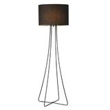 Lampadar picior metal negru abajur textil Cinda 30x30x135 cm