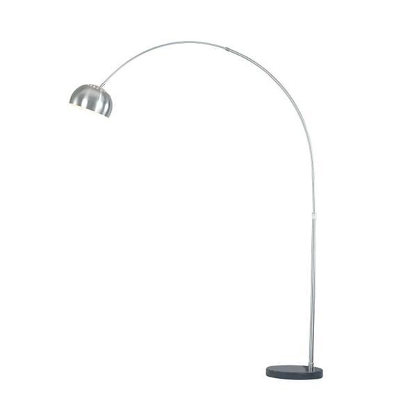 Lampadar otel argintiu baza marmura neagra cinda 38x180x201 ccm