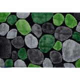 Covor textil verde gri negru Pebble 100x140 cm