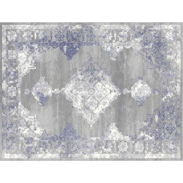 Covor textil gri albastru azumi 57x90 cm 