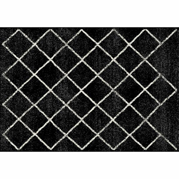 Covor textil negru mates 133x190 cm