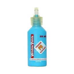 Vopsea pentru vitralii cu sclipici orange elephant, blue, 20ml