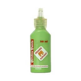 Vopsea pentru vitralii cu sclipici Orange Elephant, lightgreen, 20ml