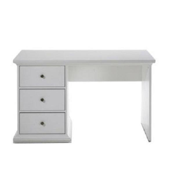 Birou pc din mdf lacuit alb paris 130x62x74 cm