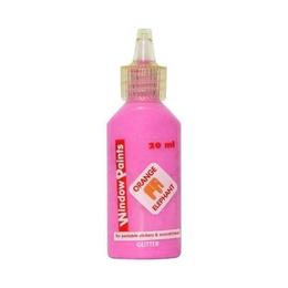 Vopsea pentru vitralii cu sclipici Orange Elephant, pink, 20ml