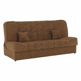 Canapea extensibila cu tapiterie textil maro model Asia 194x86x95 cm