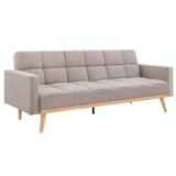 Canapea extensibila cu tapiterie textil maro Mavera 214x84x84 cm