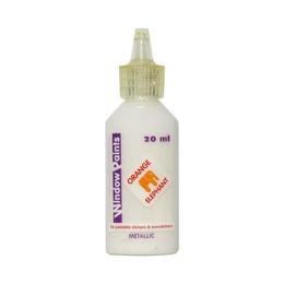 Vopsea pentru vitralii metalizata Orange Elephant, white, 20ml