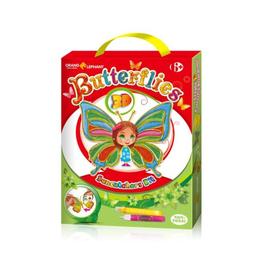 Set creatie pentru pictura orange elephant, butterflies 3d 1