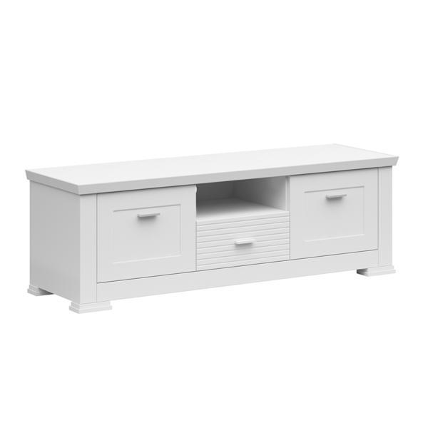 Comoda tv, din mdf alb, aryan, 148x45x48 cm