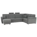 Coltar in forma de U cu tapiterie textil gri stanga Born 335/220/105 cm