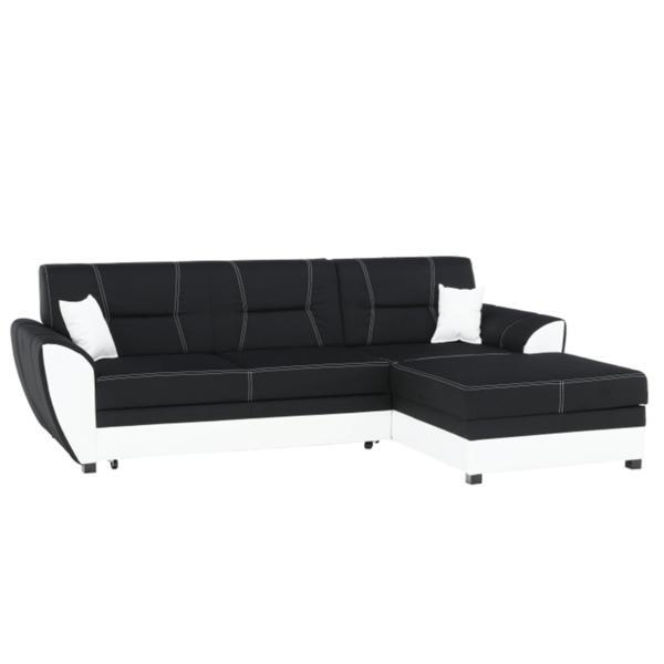 Coltar extensibil din piele ecologica alba si textil negru model dreapta maruti