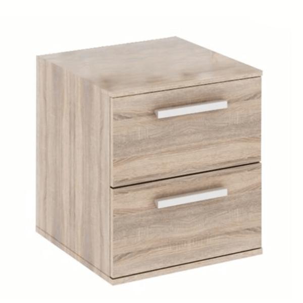 Comoda, 2 sertare, pal stejar sonoma dunaj, 45x50,8x47 cm