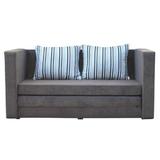 Canapea extensibila cu tapiterie textil gri Katarina 135x71x61x cm