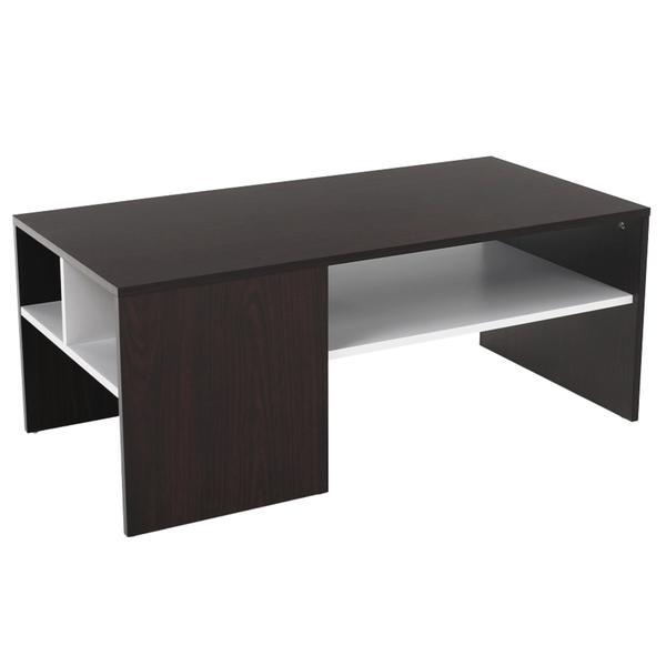 Masuta cafea din mdf maro nuc alb vienna 100x50x40 cm
