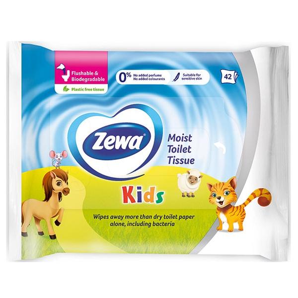 Hartie Igienica Umeda pentru Copii – Zewa Moist Toilet Tissue Kids, 42 buc