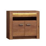 Comoda, 2 usi, din pal maro frasin, Infinity, 96x42x73 cm