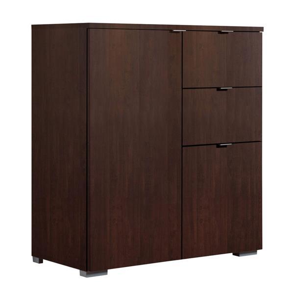 Comoda, 2 usi, 2 sertare, din pal wenge, miranda, 70x35x79 cm