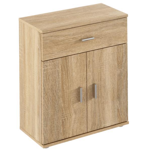 Comoda, 2 usi, 1 sertar, din mdf stejar sonoma, adeli, 60x30x69 cm