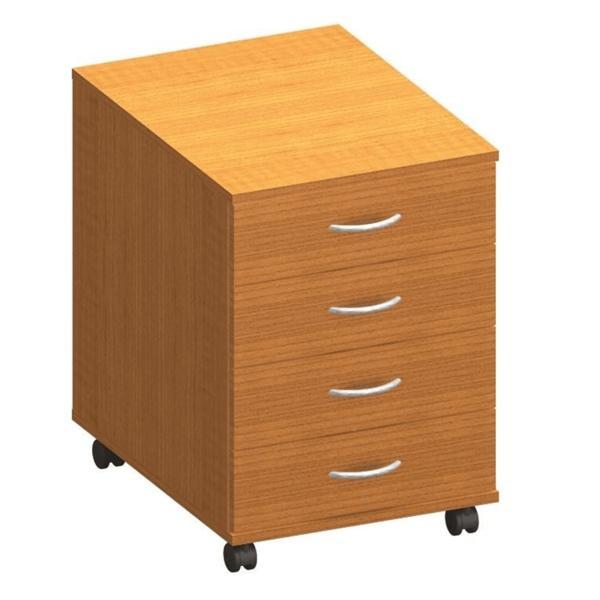 Comoda, 4 sertare, pal cires, tempo, 43x61x60 cm