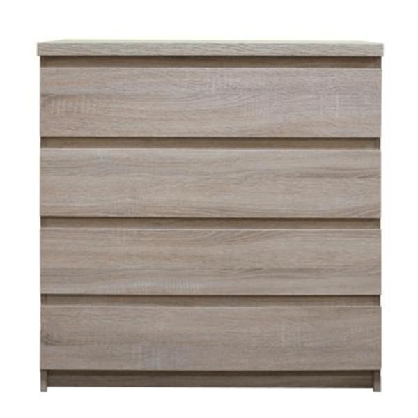 Comoda, 4 sertare, din pal stejar sonoma, panama, 83x41x88 cm