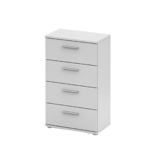 Comoda, 4 sertare, din mdf alb, noko, 50x29x82 cm