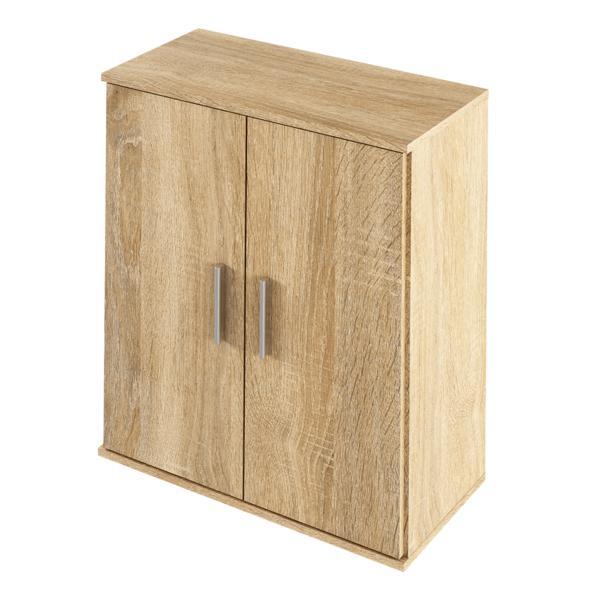 Comoda, 2 usi, mdf stejar sonoma, resita, 70,6x35x79,5 cm