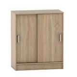Comoda, cu 2 usi glisante din mdf stejar sonoma, Betty, 80x39x93 cm