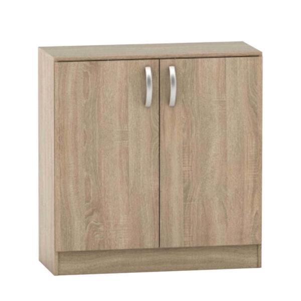 Comoda, cu 2 usi din mdf maro stejar sonoma, betty, 90x39x93 cm