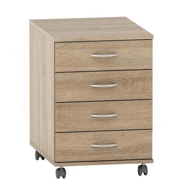 Comoda, 4 sertare, pal stejar sonoma, tempo, 43x60x61 cm