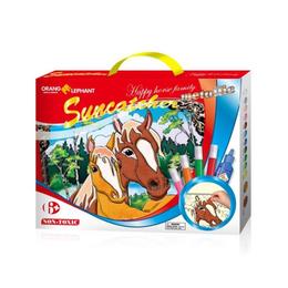 Set creatie pentru modelaj si pictura orange elephant, horse