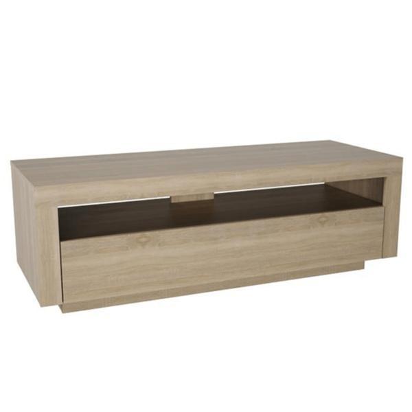 Comoda tv, 1 sertar, din pal maro stejar sonoma, agnes, 120x45x40 cm