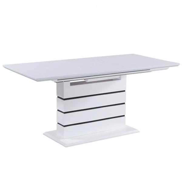 Masa extensibila din mdf alb lucios medan 180x90x76 cm