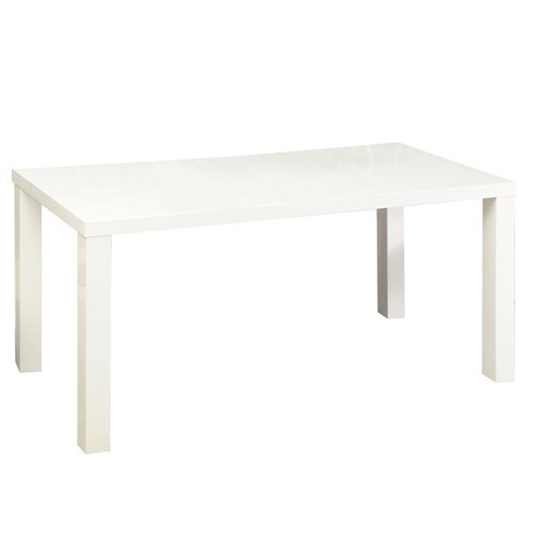 Masa dining alb extra lucios asper 120x80x75 cm