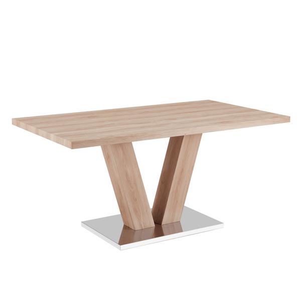 Masa din mdf stejar maro deschis heston 160x90x76 cm