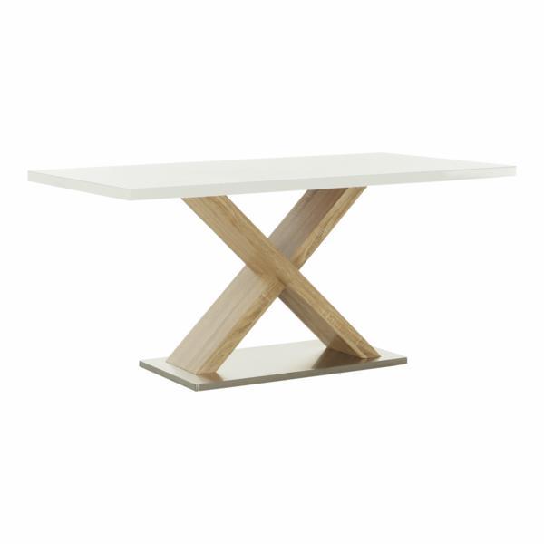 Masa din mdf lucios stejar sonoma farnel 160x90x76 cm