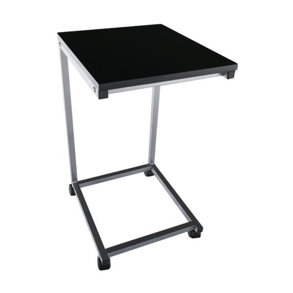 Masa de cafea portabila din metal negru argintiu manny 33x38x60 cm
