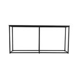 Consola, stil industrial, din mdf gri grafit otel negru, Busta, 160x30x75 cm