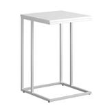 Masuta cu blat din mdf si picioare metal alb KALA 40x40x61 cm