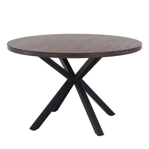 Masa mdf stejar inchis si metal negru medor 120x76 cm