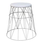 Masuta cu blat mdf si picioare metal alb LAVON 45x45x45 cm
