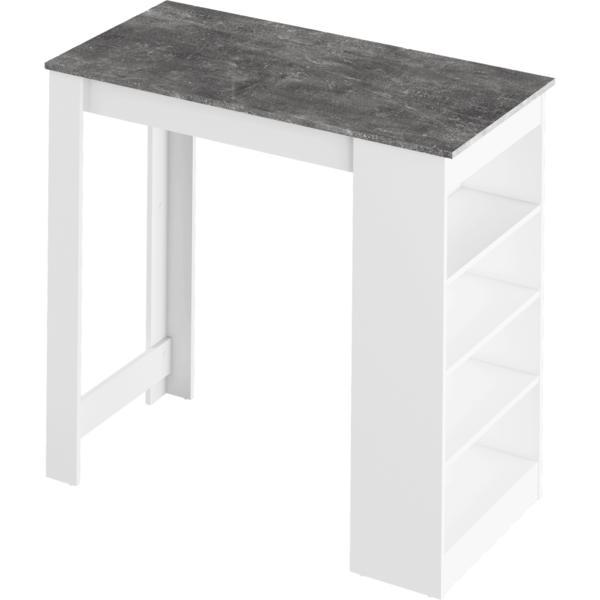 Masa tip bar din pal melaminat alb carbon gri austen 117x57x107 cm