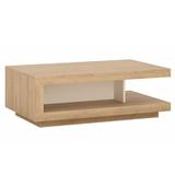 Masuta de cafea din mdf stejar riviera alb lucios Leonardo 106x68x35 cm